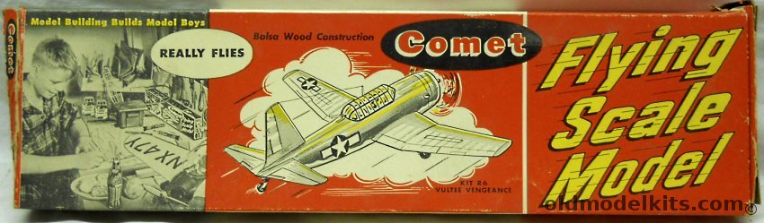 Comet Vultee Vengeance - 20 Inch Wingspan Flying Balsa Airplane - Coke Bottle Issue, R6-59 plastic model kit